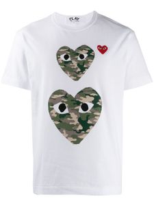 Comme Des Garçons Play t-shirt à cœur imprimé - Blanc