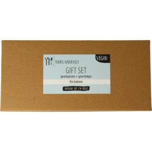 Yours Naturally Giftset 2 geurkaars&1x geurstokjes fris katoen