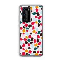Colored Giraffe: Huawei P40 Pro Transparant Hoesje Colored Giraffe: Huawei P40 Pro Transparant Hoesje