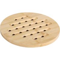 Bambou & Co Pannen onderzetter - rond - D19 cm - bamboe hout - met luchtgaten