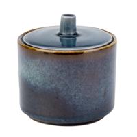 Suikerpot Quintana - porselein - blauw - 8 x 8 cm - luxe uitvoering - 300 ml