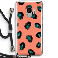 Pink Cheetah: Samsung Galaxy S9 Transparant Hoesje met koord
