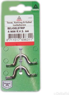 Beugelstrip 4mm rvs 2st - Deltafix