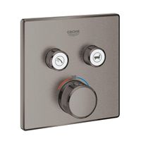 Grohe Grohtherm SmartControl Inbouwthermostaat - 3 knoppen - vierkant - brushed hard graphite 29124AL0