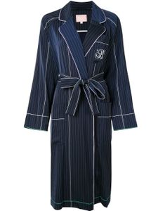 BAPY BY *A BATHING APE® veste rayée à taille ceinturée - Bleu