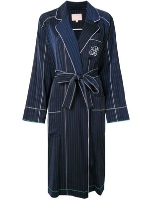 BAPY BY *A BATHING APE® veste rayée à taille ceinturée - Bleu