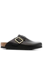 Birkenstock chaussures en cuir à design à enfiler - Noir