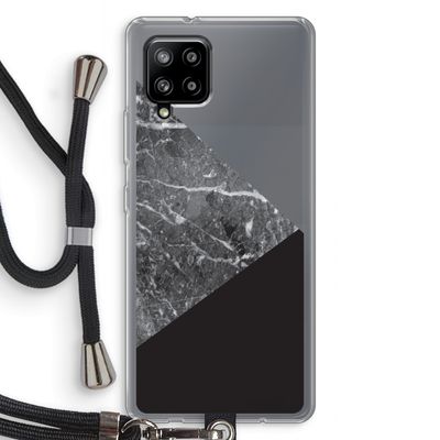 Combinatie marmer: Samsung Galaxy A42 5G Transparant Hoesje met koord
