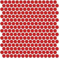 Mozaïek tegels Penny Rood Glans 31,5x29,1 - Rond Wand en vloer Geglazuurde porseleinen steengoed