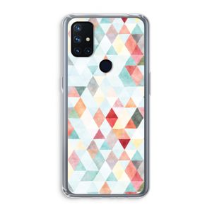 Gekleurde driehoekjes pastel: OnePlus Nord N10 5G Transparant Hoesje