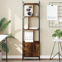 Boekenkast met deur 44,5x30x154,5 cm hout gerookt eikenkleurig - thumbnail