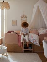 Verhoogd kinderbed met rieten opbergruimte LIGNE POÉSIE nude