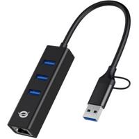 Conceptronic laptop dock & poortreplicator USB 3.2 Gen 1 (3.1 Gen 1) Type-A Zwart