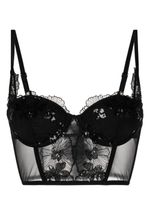 Fleur Du Mal corset brodé de sequins - Noir