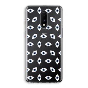 Eyes pattern: OnePlus 7 Transparant Hoesje