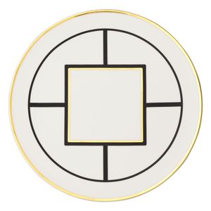 Villeroy & Boch 1046522200 serveerschotel Taartschaal Porselein Zwart, Goud, Wit Rond