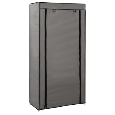 VidaXL Schoenenkast met hoes 58x28x106 cm stof grijs