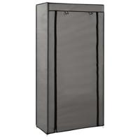 VidaXL Schoenenkast met hoes 58x28x106 cm stof grijs