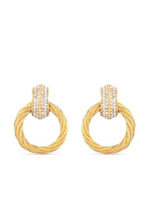 Christian Dior Pre-Owned boucles d'oreilles serties de cristaux pre-owned (années 1980)
