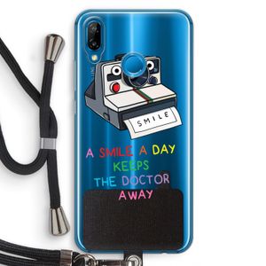 Smile: Huawei P20 Lite Transparant Hoesje met koord