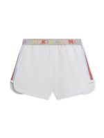 SONIA RYKIEL ENFANT short en coton avec ceinture à logo - Blanc