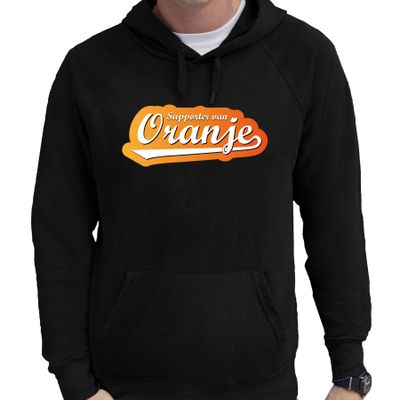 Zwarte hoodie Holland / Nederland supporter van oranje EK/ WK voor heren