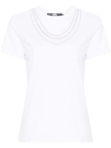 Karl Lagerfeld t-shirt Karl Signature Necklace - Blanc