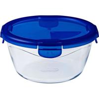 PYREX COOK & GO Ronde opbergschaal 1,6l 20cm + blauw deksel