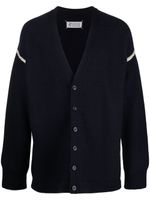 Maison Margiela cardigan à coudières - Bleu