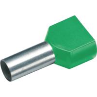 Cimco 187744 Dubbele adereindhulzen 16 mm² Deels geïsoleerd Groen 100 stuk(s)