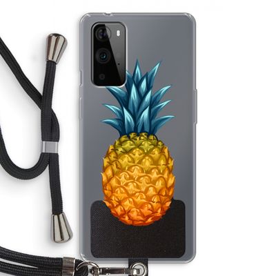 Grote ananas: OnePlus 9 Pro Transparant Hoesje met koord