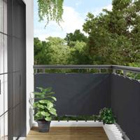 VidaXL Balkonscherm 400x75 cm pvc antracietkleurig