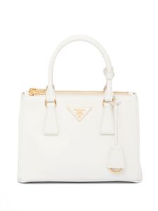 Prada petit sac cabas Galleria en cuir - Blanc