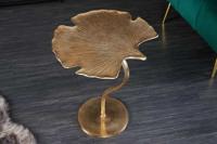 Decoratieve bijzettafel GINKGO LEAF 45cm goud handgemaakt metaal - 41789