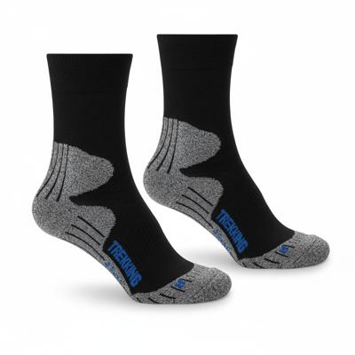 Trekking sportsokken met bescherming - 2x paar - maat 43-46 - volwassenen Trekking sportsokken met bescherming - 2x paar - maat 43-46 - volwassenen