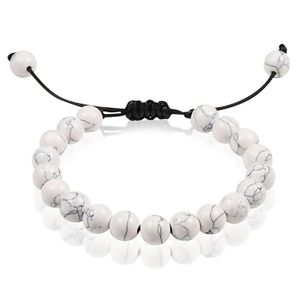 Verstelbare kralen armband Memphis Howliet Natuursteen 8mm