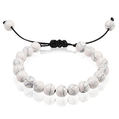 Verstelbare kralen armband Memphis Howliet Natuursteen 8mm