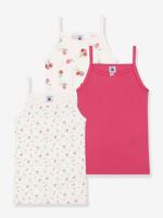 Set van 3 kindertopjes met dunne bandjes met fruitmotief PETIT BATEAU wit