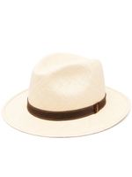 Borsalino chapeau à design tressé - Tons neutres - thumbnail