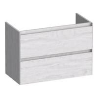 Brauer Inspire - Onderkast Ondiep - 80 cm - met 2 Softclose Lades Greeploos en 1 Sifon Uitsparing - Forest Seashell