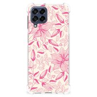 Samsung Galaxy M53 Case Pink Flowers - thumbnail