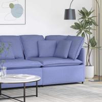 Modulaire hoekmodule bank met kussens 100 cm jeansblauw