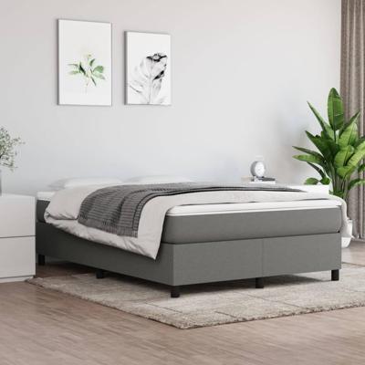 Bedframe zonder matras stof donkergrijs 140x200 cm
