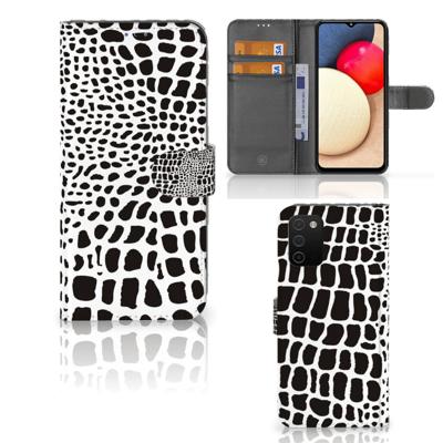 Samsung Galaxy A03s | Telefoonhoesje | Met pasjeshouder | Slangenprint