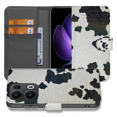 OPPO Reno 13 Pro | Telefoonhoesje | Met pasjeshouder | Koeienvlekken OPPO Reno 13 Pro | Telefoonhoesje | Met pasjeshouder | Koeienvlekken