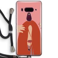 Woke up like this: HTC U12+ Transparant Hoesje met koord