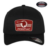 Pontiac Retro Logo Patch Flexfit Cap Black-L/XL