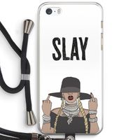 Slay All Day: iPhone 5 / 5S / SE Transparant Hoesje met koord