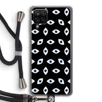 Eyes pattern: Samsung Galaxy A12 Transparant Hoesje met koord