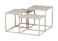 WOOOD Exclusive Salontafel Mida Metaal, 70cm - Greige - Vierkant - thumbnail